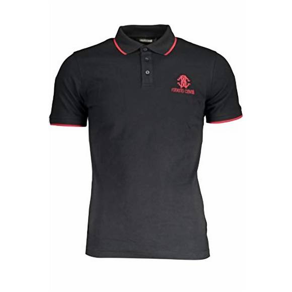 Cavalli Class Red Cotton Men Polo Shirt